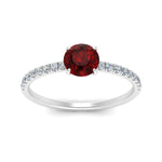 Load image into Gallery viewer, round-ruby-and-halo-engagement-ring-in-white-gold-FD9168RORGRUDR-NL-WG-GS.jpg