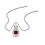 Load image into Gallery viewer, round-ruby-solitaire-infinity-knot-pendant-in-white-gold
