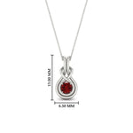 Load image into Gallery viewer, round-ruby-solitaire-infinity-knot-pendant-in-white-gold

