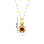 Load image into Gallery viewer, round-ruby-solitaire-infinity-knot-pendant-in-yellow-gold
