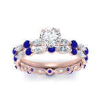 Load image into Gallery viewer, round-sapphire-floating-marquise-accent-ring-with-eternity-wedding-band-in-rose-gold-FDEWB9398ROGSABLANGLE5-NL-RG.jpg?v=1758802200
