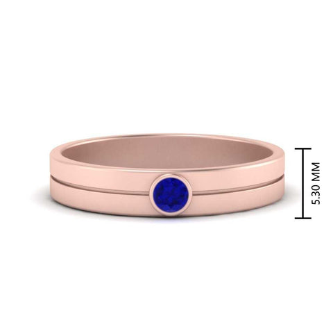 Round Inlay High Polish Mens Engagement Ring
