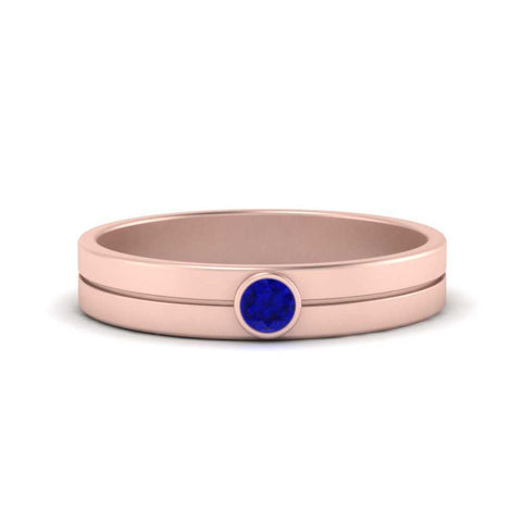 Round Inlay High Polish Mens Engagement Ring