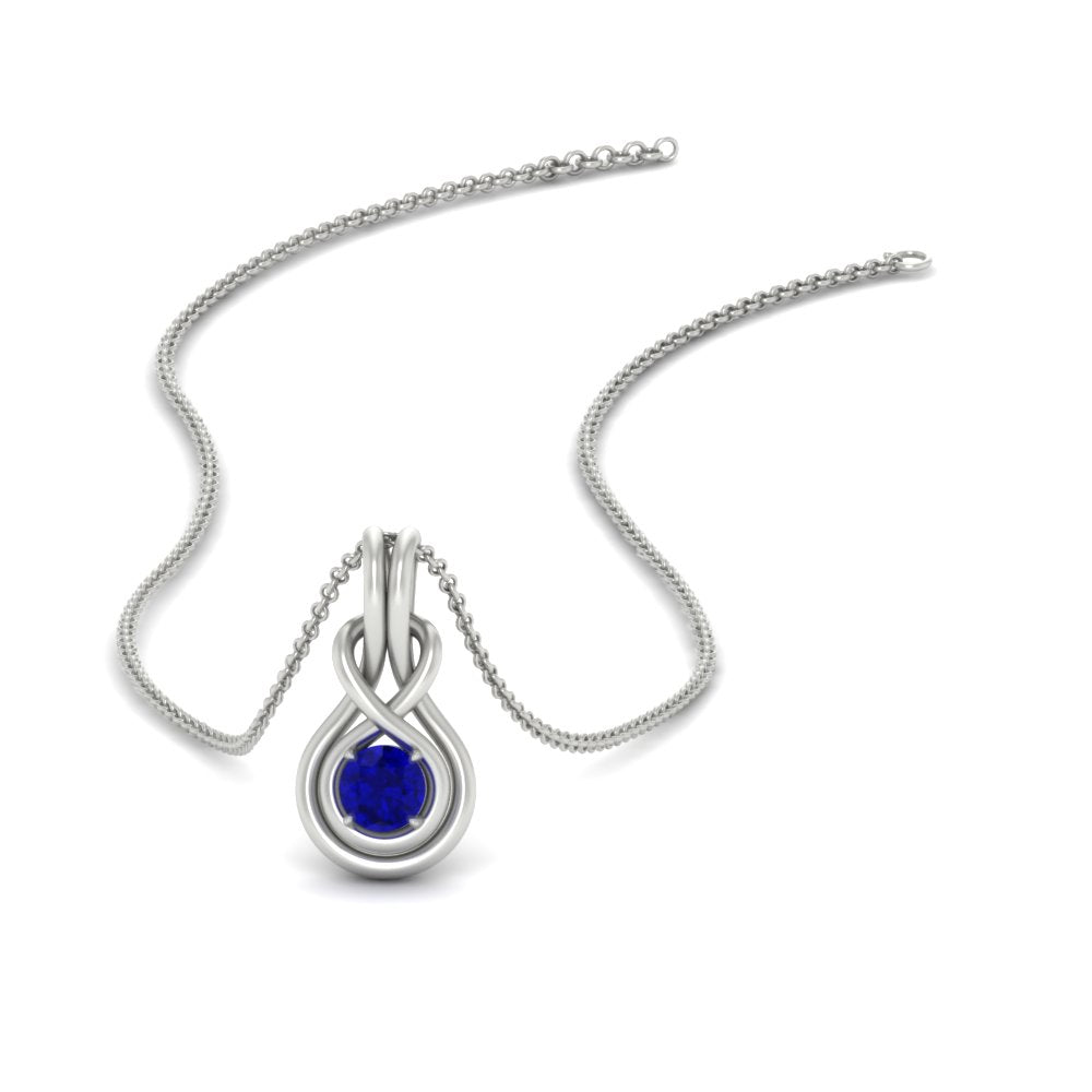 round-sapphire-solitaire-infinity-knot-pendant-in-white-gold