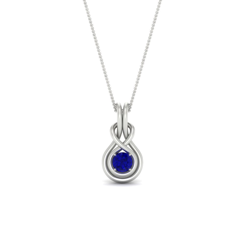 round-sapphire-solitaire-infinity-knot-pendant-in-white-gold