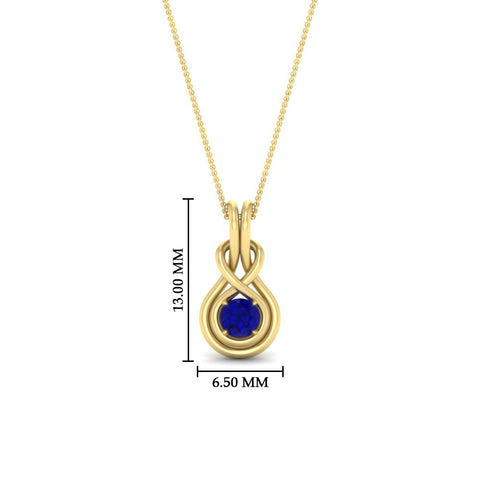 round-sapphire-solitaire-infinity-knot-pendant-in-yellow-gold