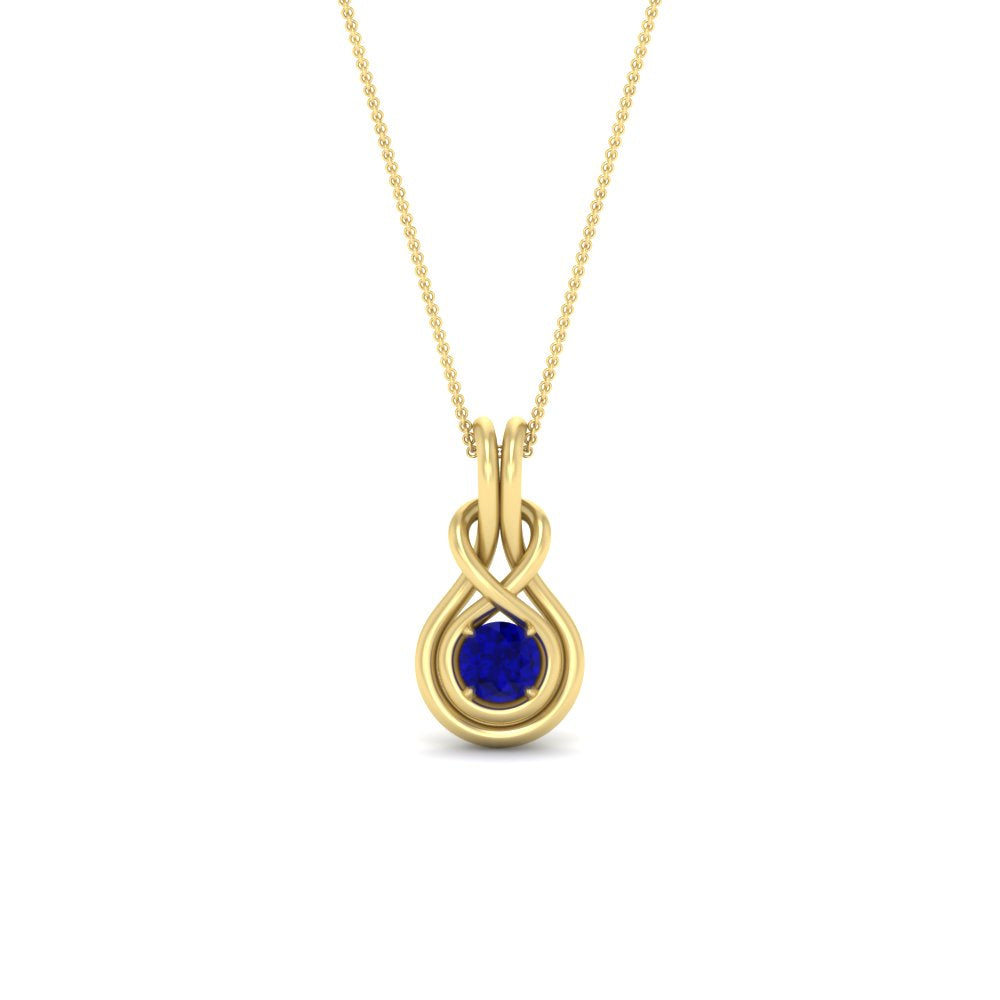 round-sapphire-solitaire-infinity-knot-pendant-in-yellow-gold