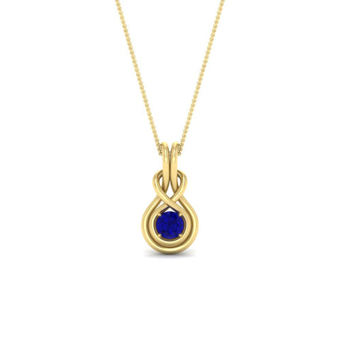 round-sapphire-solitaire-infinity-knot-pendant-in-yellow-gold