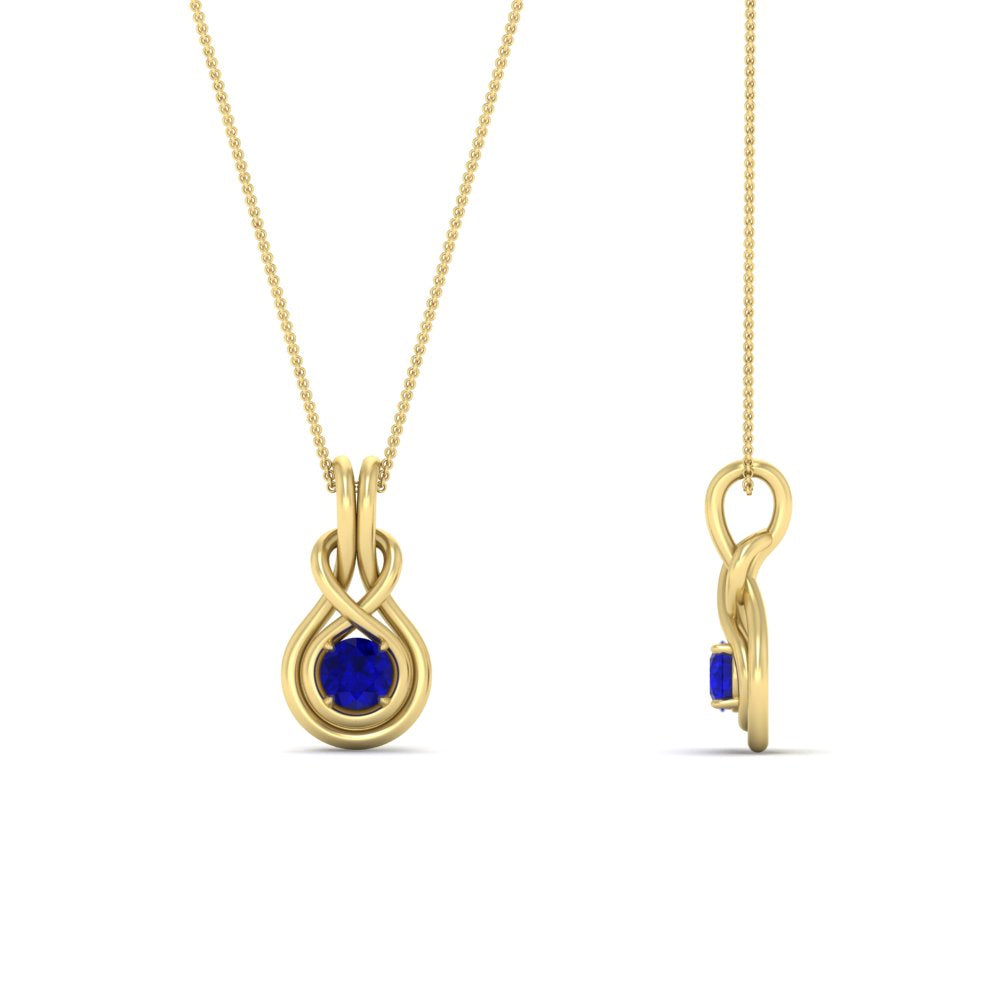round-sapphire-solitaire-infinity-knot-pendant-in-yellow-gold