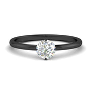 Tulip Round Solitaire Engagement Ring