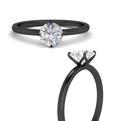 Tulip Round Solitaire Engagement Ring
