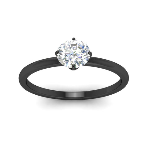 Tulip Round Solitaire Engagement Ring