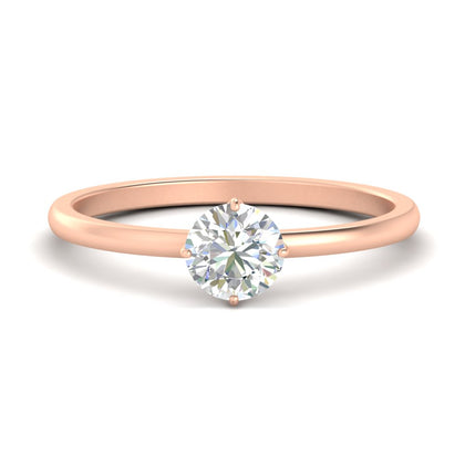 Tulip Round Solitaire Engagement Ring