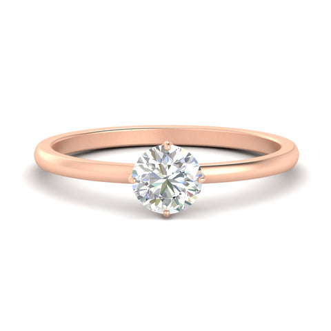 Tulip Round Solitaire Engagement Ring