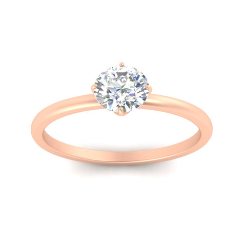 Tulip Round Solitaire Engagement Ring