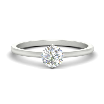 Tulip Round Solitaire Engagement Ring