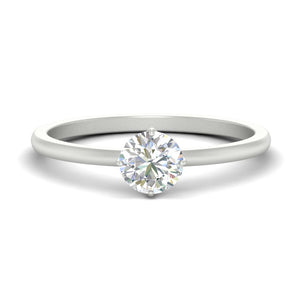 Tulip Round Solitaire Engagement Ring