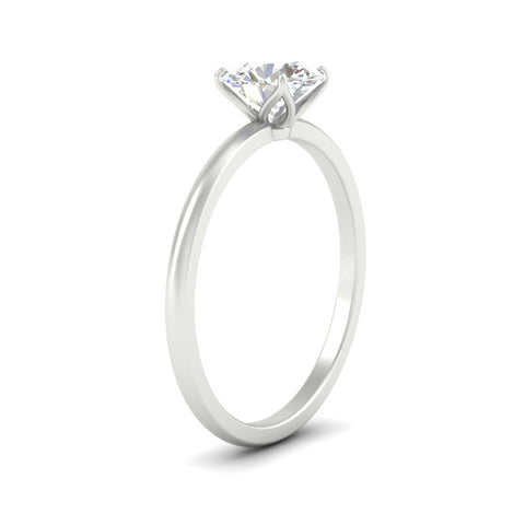 Tulip Round Solitaire Engagement Ring