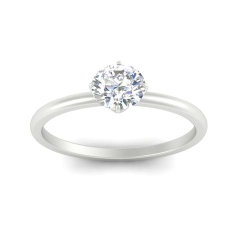 Tulip Round Solitaire Engagement Ring
