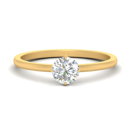 Tulip Round Solitaire Engagement Ring