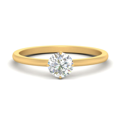 Tulip Round Solitaire Engagement Ring