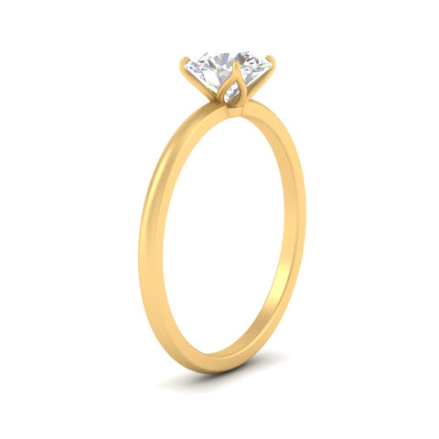 Tulip Round Solitaire Engagement Ring