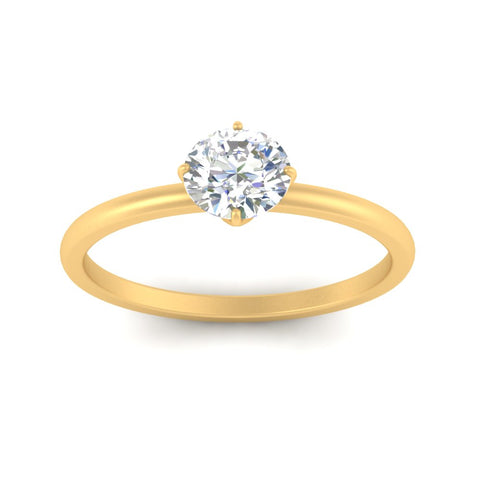 Tulip Round Solitaire Engagement Ring