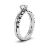 Load image into Gallery viewer, round-solitaire-engagement-ring-with-black-diamond-band-in-FD9334ROGBLACKANGLE3-NL-WG-B1

