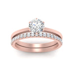Load image into Gallery viewer, round-solitaire-engagement-ring-with-diamond-band-in-FD9334ROANGLE3-NL-RG-B1
