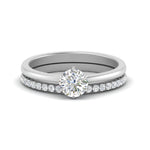 Load image into Gallery viewer, round-solitaire-engagement-ring-with-diamond-band-in-FD9334ROANGLE3-NL-WG-B1
