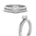 Load image into Gallery viewer, round-solitaire-engagement-ring-with-diamond-band-in-FD9334ROANGLE3-NL-WG-B1

