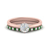 Load image into Gallery viewer, round-solitaire-engagement-ring-with-emerald-band-in-FD9334ROGEMGRANGLE3-NL-RG-B1