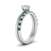 Load image into Gallery viewer, round-solitaire-engagement-ring-with-emerald-band-in-FD9334ROGEMGRANGLE3-NL-WG-B1