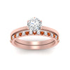 Load image into Gallery viewer, round-solitaire-engagement-ring-with-orange-sapphire-band-in-FD9334ROGSAORANGLE3-NL-RG-B1