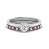 Load image into Gallery viewer, round-solitaire-engagement-ring-with-pink-sapphire-band-in-FD9334ROGSADRPIANGLE3-NL-WG-B1