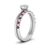 Load image into Gallery viewer, round-solitaire-engagement-ring-with-pink-sapphire-band-in-FD9334ROGSADRPIANGLE3-NL-WG-B1