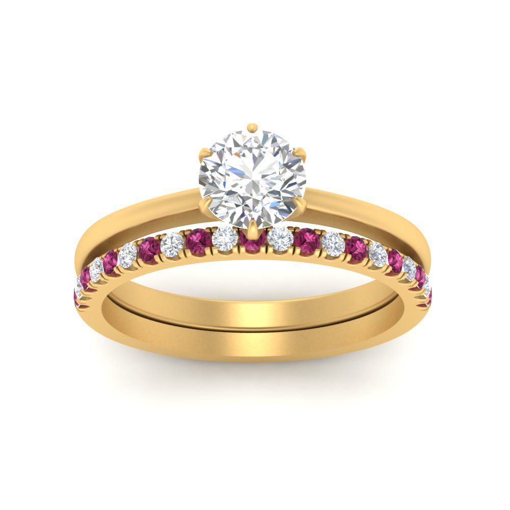 round-solitaire-engagement-ring-with-pink-sapphire-band-in-FD9334ROGSADRPIANGLE3-NL-YG-B1