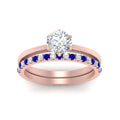 Thumbnail 7 - round-solitaire-engagement-ring-with-sapphire-band-in-FD9334ROGSABLANGLE3-NL-RG-B1