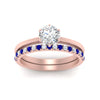 Load image into Gallery viewer, round-solitaire-engagement-ring-with-sapphire-band-in-FD9334ROGSABLANGLE3-NL-RG-B1