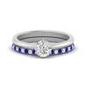 Load image into Gallery viewer, round-solitaire-engagement-ring-with-sapphire-band-in-FD9334ROGSABLANGLE3-NL-WG-B1