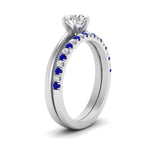 Load image into Gallery viewer, round-solitaire-engagement-ring-with-sapphire-band-in-FD9334ROGSABLANGLE3-NL-WG-B1
