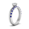 Load image into Gallery viewer, round-solitaire-engagement-ring-with-sapphire-band-in-FD9334ROGSABLANGLE3-NL-WG-B1