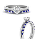 Load image into Gallery viewer, round-solitaire-engagement-ring-with-sapphire-band-in-FD9334ROGSABLANGLE3-NL-WG-B1
