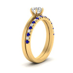 Load image into Gallery viewer, round-solitaire-engagement-ring-with-sapphire-band-in-FD9334ROGSABLANGLE3-NL-YG-B1

