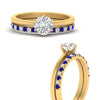 Load image into Gallery viewer, round-solitaire-engagement-ring-with-sapphire-band-in-FD9334ROGSABLANGLE3-NL-YG-B1