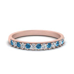 Load image into Gallery viewer, round-stacking-diamond-ring-with-blue-topaz-in-rose-gold-FD123864BGICBLTOANGLE3-NL-RG.jpg

