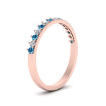 Load image into Gallery viewer, round-stacking-diamond-ring-with-blue-topaz-in-rose-gold-FD123864BGICBLTOANGLE3-NL-RG.jpg
