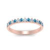 Load image into Gallery viewer, round-stacking-diamond-ring-with-blue-topaz-in-rose-gold-FD123864BGICBLTOANGLE3-NL-RG.jpg