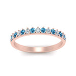 Load image into Gallery viewer, round-stacking-diamond-ring-with-blue-topaz-in-rose-gold-FD123864BGICBLTOANGLE3-NL-RG.jpg
