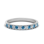 Load image into Gallery viewer, round-stacking-diamond-ring-with-blue-topaz-in-white-gold-FD123864BGICBLTOANGLE3-NL-WG.jpg
